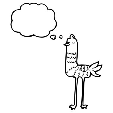 ilginç kuş ile konuşma balonu