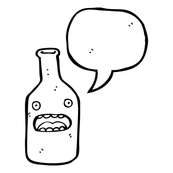 Feliz botella de dibujos animados — Archivo Imágenes Vectoriales