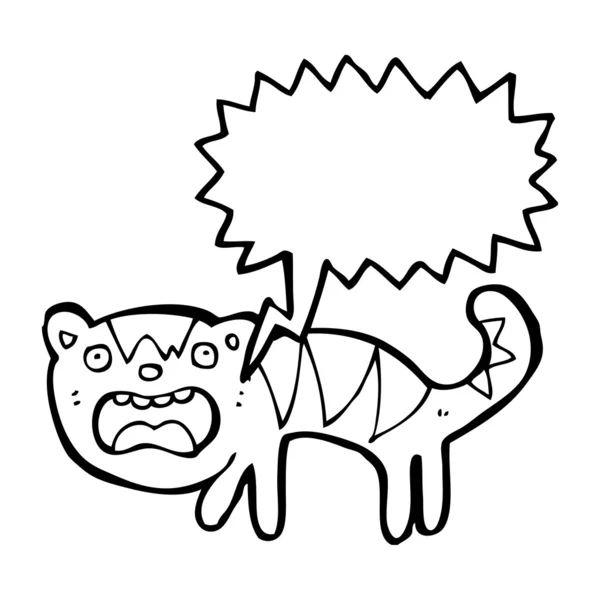 思考バブルを持つ漫画の猫 — ストックベクタ