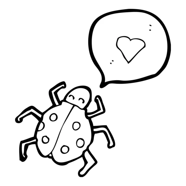 Roztomilý ladybug karikatura — Stockový vektor