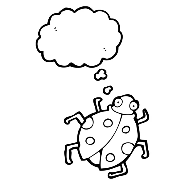 Karikatür uğur böceği — Stok Vektör