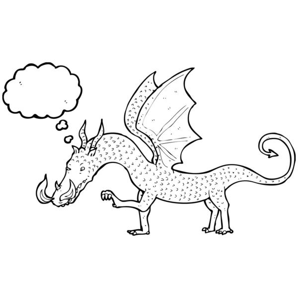Karikatür Galce ejderha — Stok Vektör