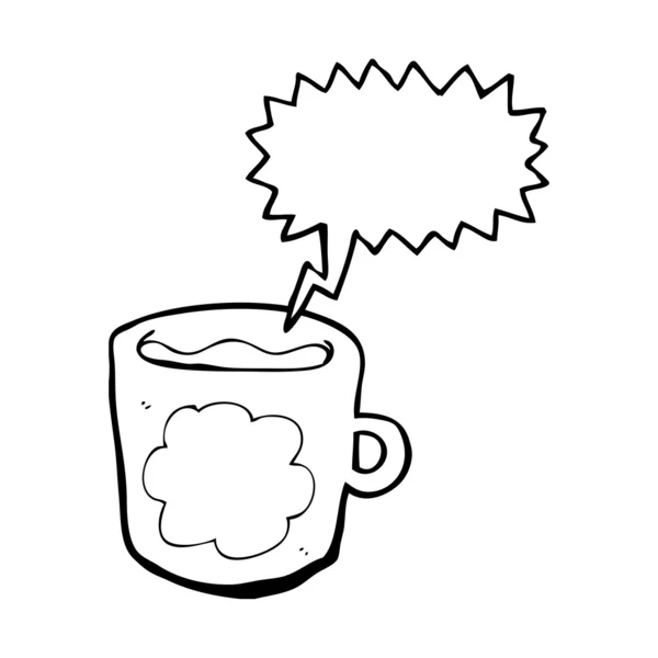 Café tasse dessin animé — Image vectorielle