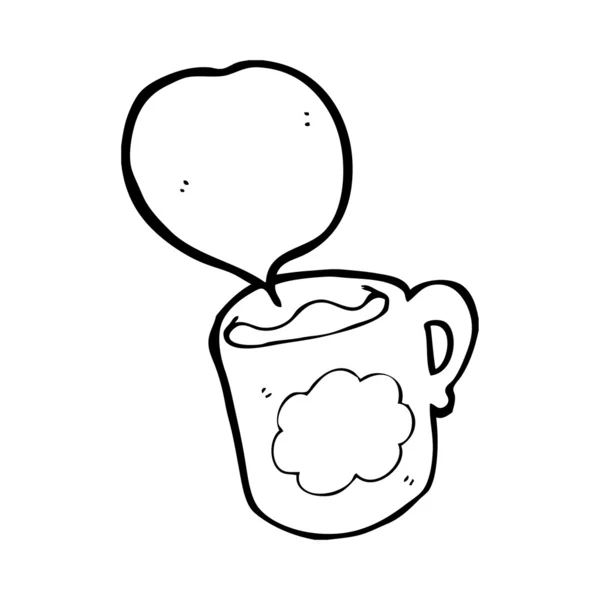 Café taza de dibujos animados — Vector de stock