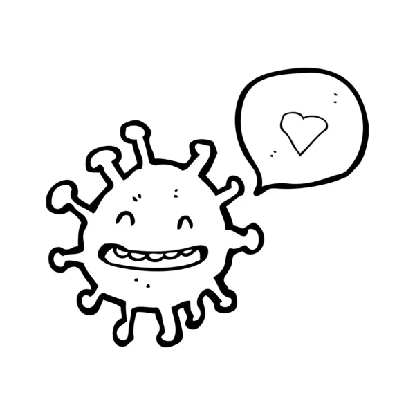 Desenhos animados de criatura microscópica — Vetor de Stock