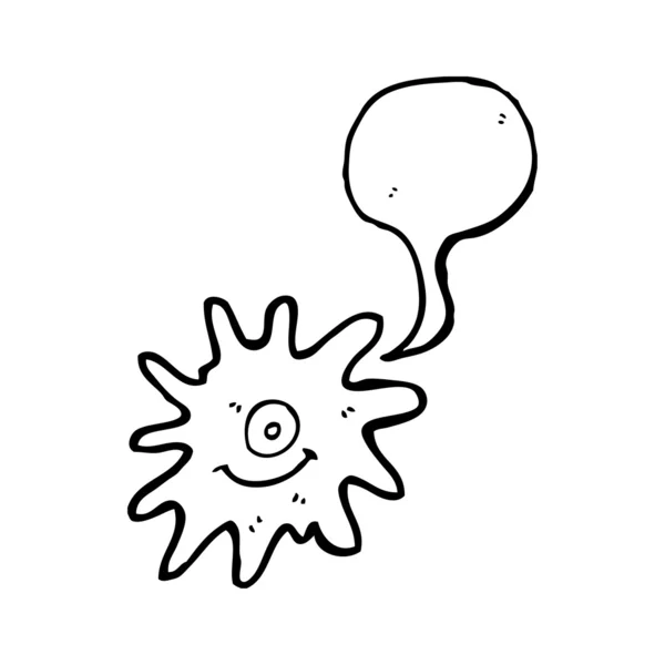 顕微鏡細菌漫画 — ストックベクタ