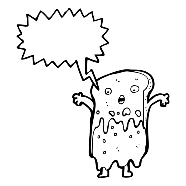 Toast stripfiguur — Stockvector