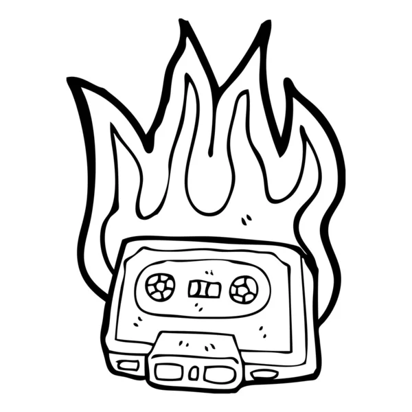 Grabación de cinta de cassette — Vector de stock