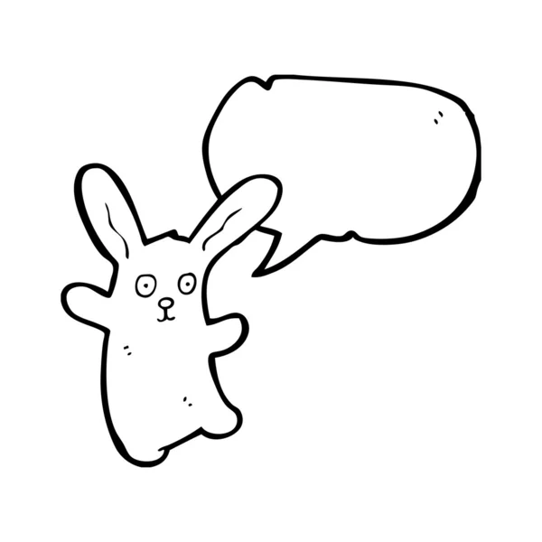 Rabbit with speech bubble — Stock Vector