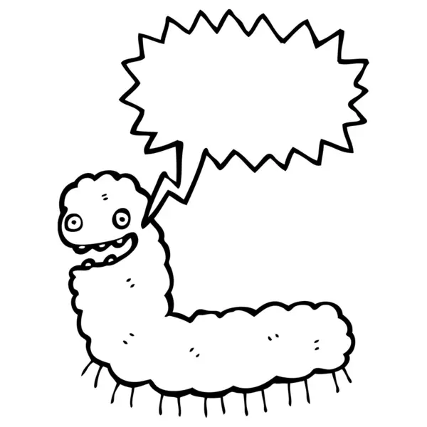 Caterpillar with speech bubble — Stock Vector