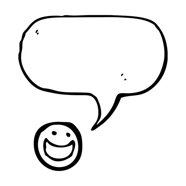 Surat yüz ile konuşma balonu — Stok Vektör