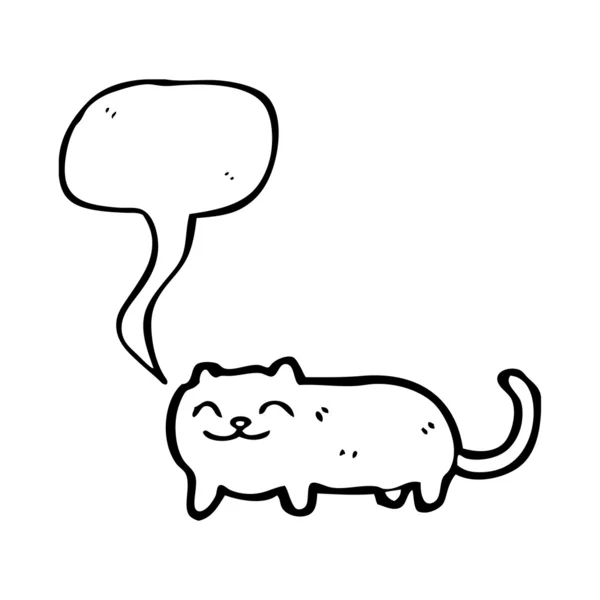 Happy cat with speech bubble — Stock Vector