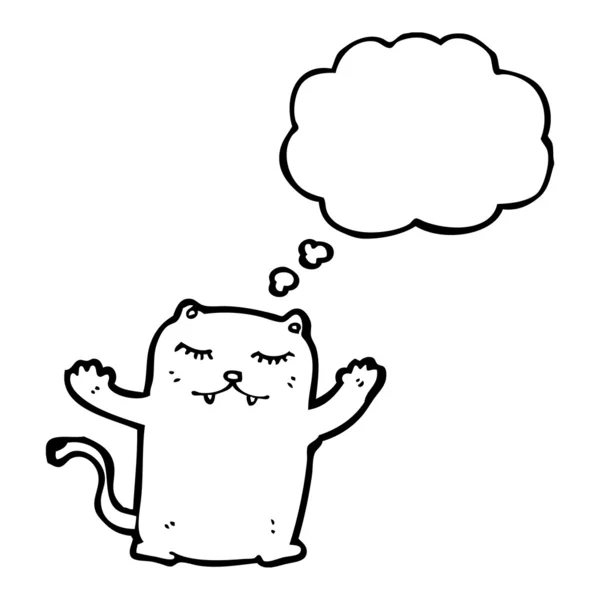 Katt med tankebubbla — Stock vektor