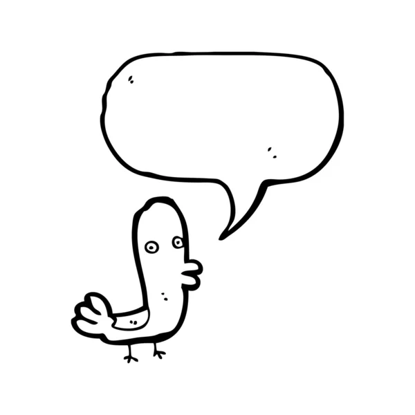 Pájaro divertido con burbuja de pensamiento — Archivo Imágenes Vectoriales