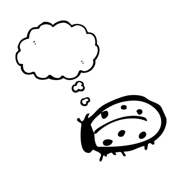 Zeichnung eines Marienkäfers — Stockvektor