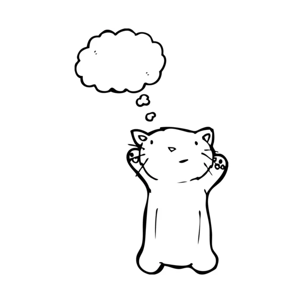 思考バブルとかわいい猫 — ストックベクタ