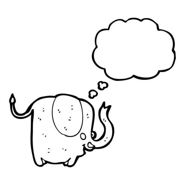 Tänkande rosa elefant — Stock vektor