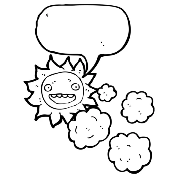 Pratende zon cartoon — Stockvector