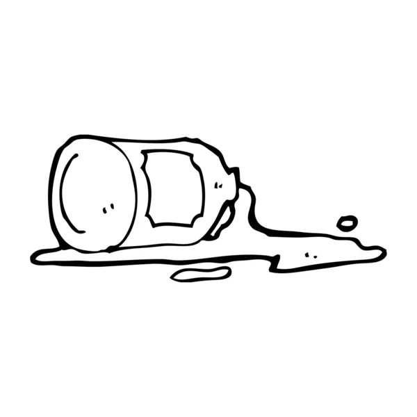 Leaking bottle drawing — Stock Vector