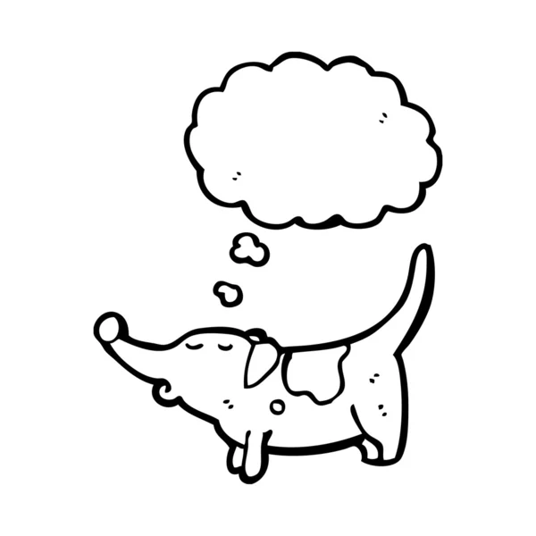 Petit chien de dessin animé rétro — Image vectorielle