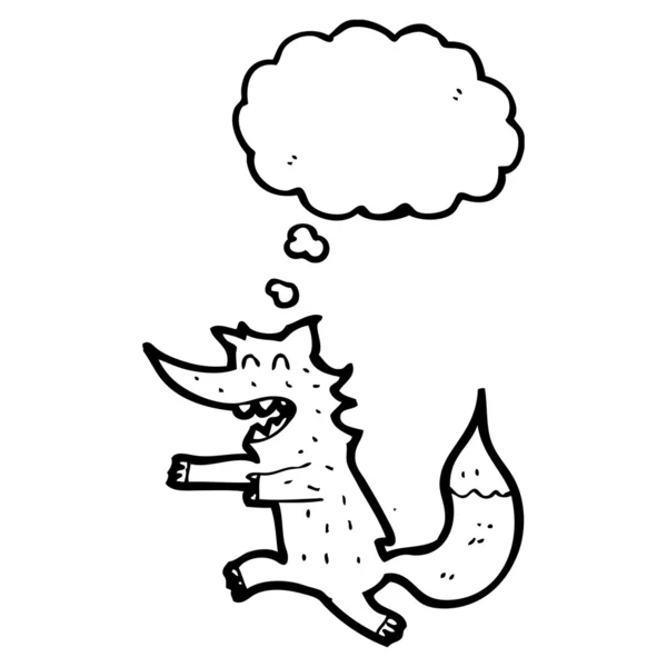 Niedlicher kleiner Fuchs-Cartoon — Stockvektor