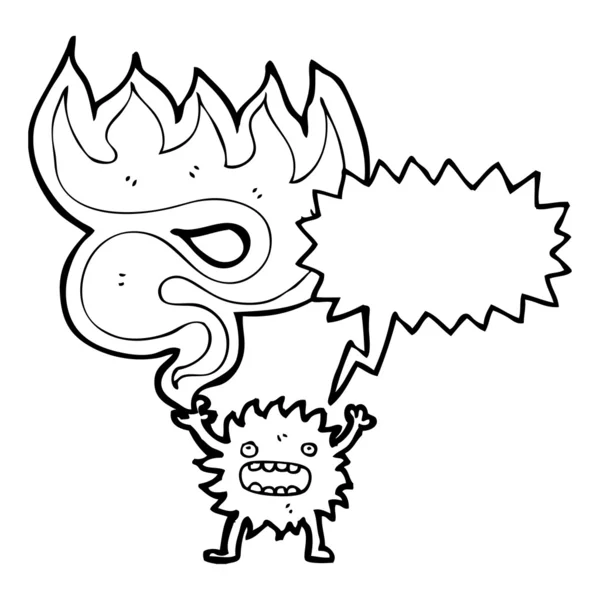 Kreslený furry malé monstrum — Stockový vektor