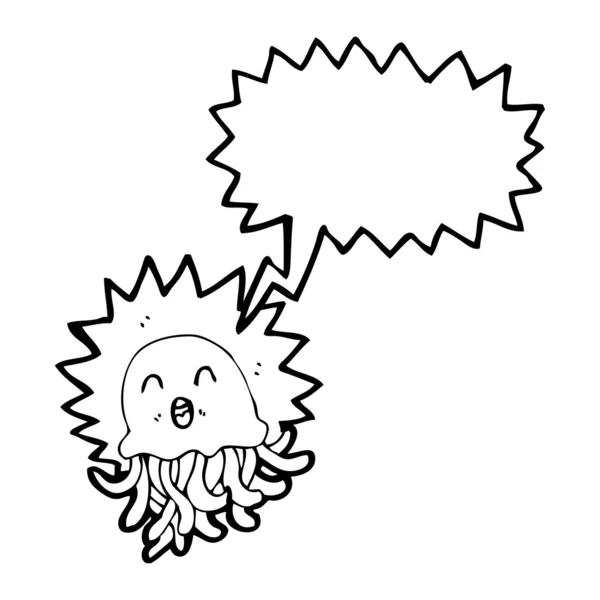 Medusa fumetto con bolla vocale — Vettoriale Stock