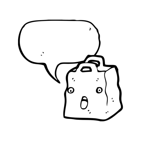 Paper bag cartoon character — Stock Vector