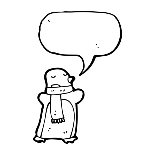 Пінгвін носити шарф — стоковий вектор
