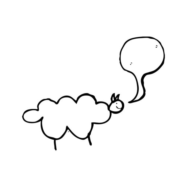 Dibujo de una oveja — Vector de stock