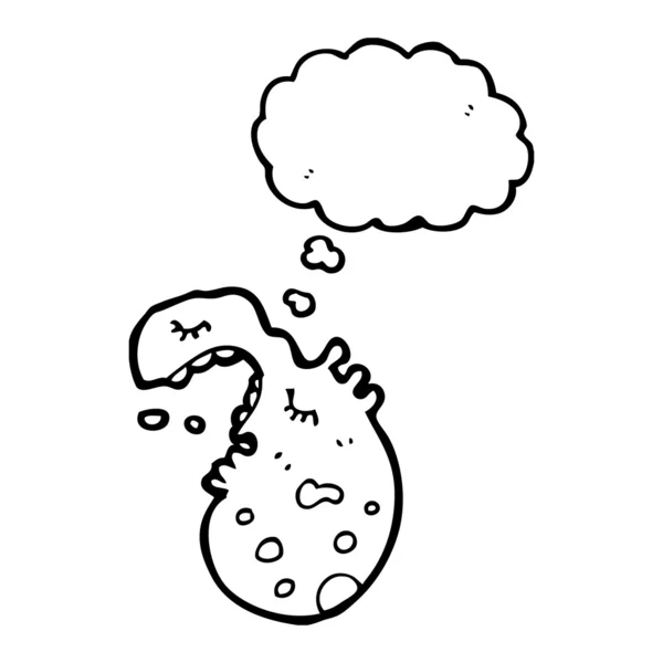 Bacterias con burbuja de pensamiento — Vector de stock