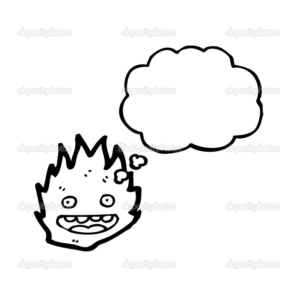 Dessin Anime Petit Fantome De Feu Image Vectorielle Lineartestpilot C 21569213