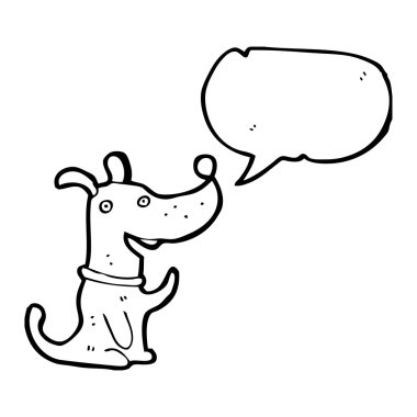 sallanan köpek ile konuşma balonu