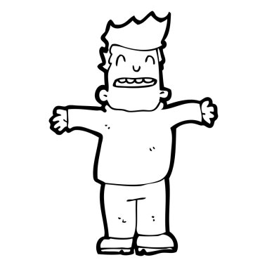 Kolları açık bir adam