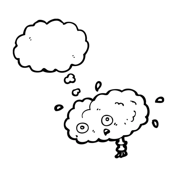 Brain with thought bubble — Stock Vector