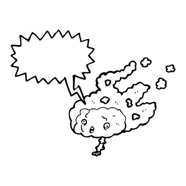Přehřátý mozek s balónem — Stockový vektor