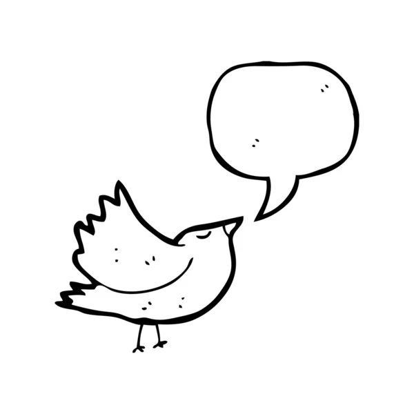 Pájaro con burbuja del habla — Vector de stock