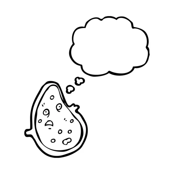 Düşünce balonu ile bakteri — Stok Vektör