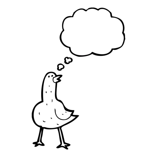 Bird with thought bubble — Stock Vector