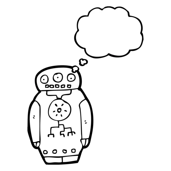 Robot met gedachte bubble — Stockvector