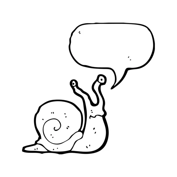 Escargot avec bulle de pensée — Image vectorielle