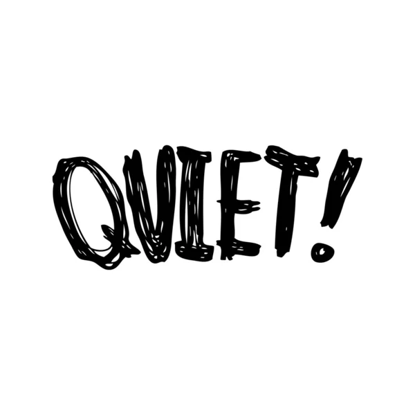Quiet! cartoon — Stock Vector