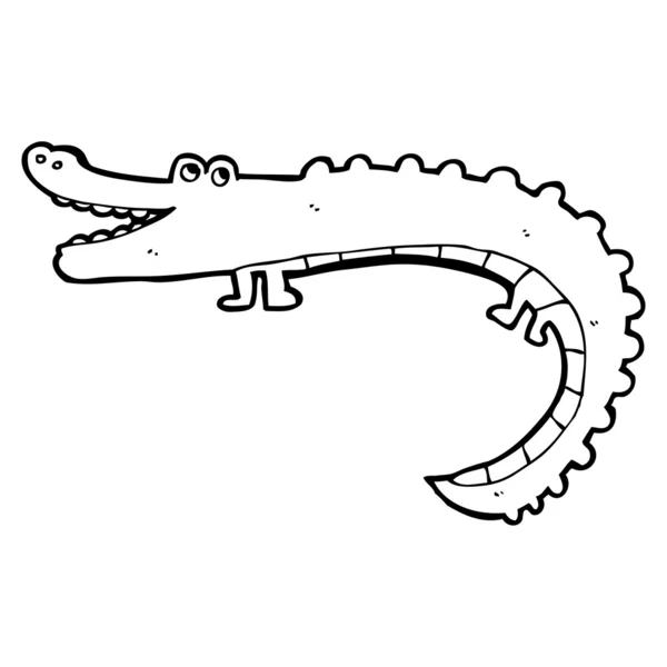 Happy crocodile cartoon — Stock Vector