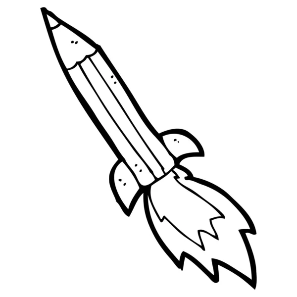 Bleistift-Rakete — Stockvektor