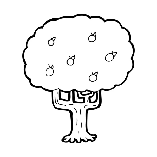 Cartoon-Apfelbaum — Stockvektor