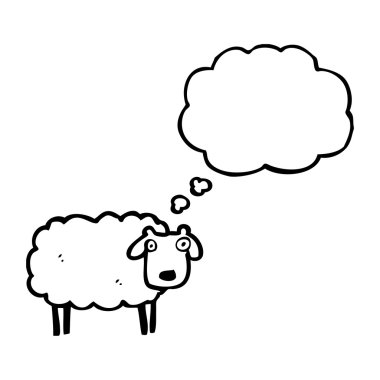 koyun ile konuşma balonu