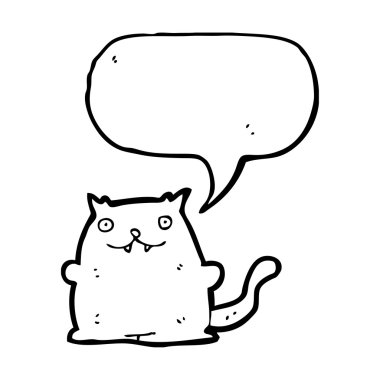 kedi ile konuşma balonu