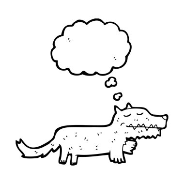 Kurt ile düşünce balonu