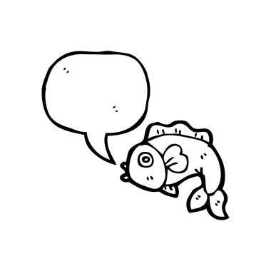 konuşma balonu ile balık