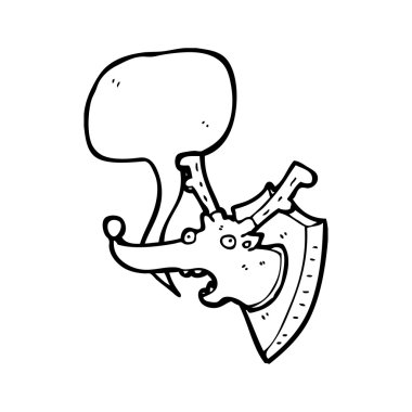 konuşma balonu ile geyik baş monte